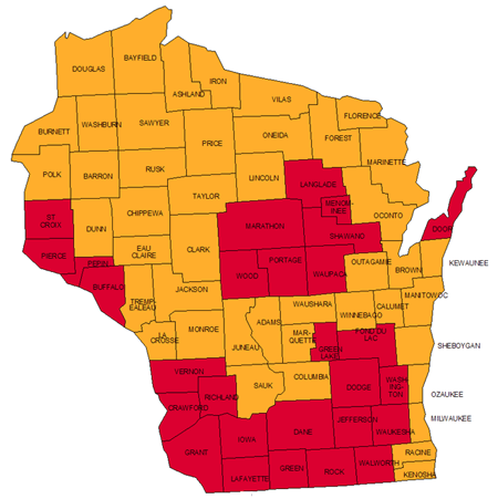 milwaukee-home-inspection-Map-of-Radon-Zones-in-Wisconsin